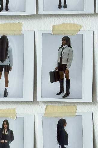 Polaroid-style fashion lookbook collage