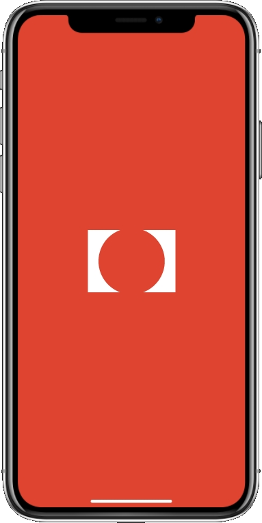 Portal splash screen with signature poppy red background